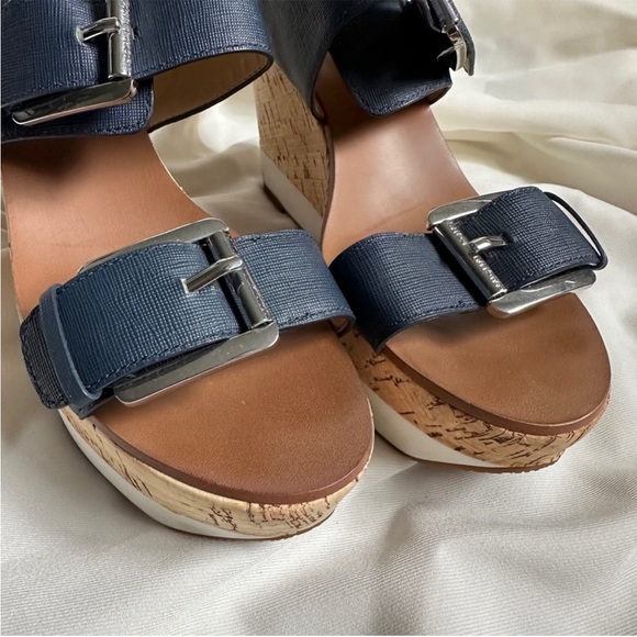 MICHAEL Michael Kors Blue Leather Cork
Wedge Sandals - Picture 3 of 6